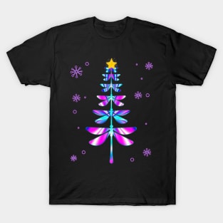 dragonfly christmas tree T-Shirt